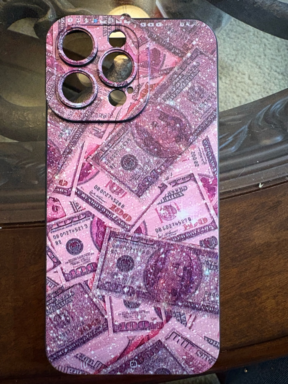 iPhone 14Pro Max Pink Money Print phone case